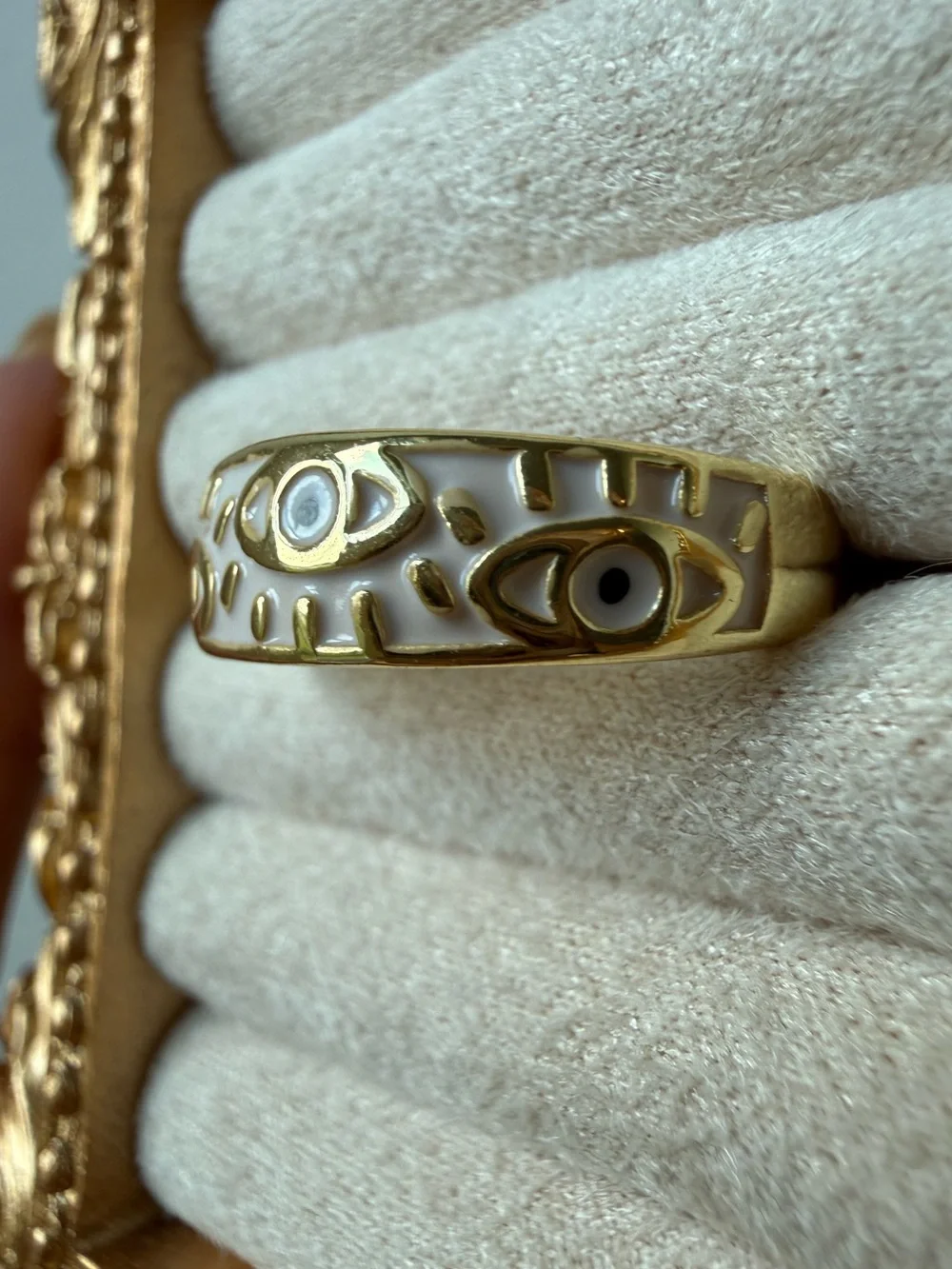 Gold Evil Eye Band Ring - Women's Jewelry